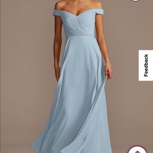 David’s Bridal Dusty Blue Bridesmaid Dress Size 6